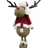 Addobbo Alce Puazzo Con Cappello 90 Cm