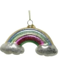 Addobbo Appendino Arcobaleno In Vetro Per Albero Di Natale 12X3X6 Cm