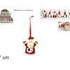 Addobbo Appendino Babbo Natale Con Campanella 7 Cm Per Albero Di Natale
