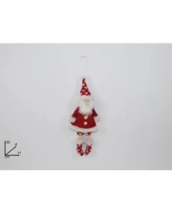 Addobbo Appendino Babbo Natale Rosso 30X4X11 Cm