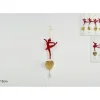 Addobbo Appendino Ballerina Di Velluto Rosso Con Pendenti 13 Cm