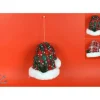 Addobbo Appendino Cappello Di Babbo Natale 22 Cm In Tessuto Per Albero Di Natale