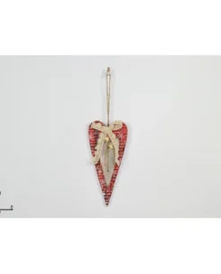 Addobbo Appendino Cuore Di Legno 18X8 Cm