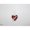 Addobbo Appendino Cuore Rosse 14X14 Cm Per Albero Di Natale