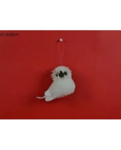 Addobbo Appendino Gufo Bianco 13X7,5X9 Cm Per Albero Di Natale