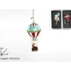 Addobbo Appendino Mongolfiera In Vetro Con Babbo Natale 20Cm