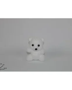 Addobbo Appendino Orsetto Bianco 12,5 Cm Per Albero Di Natale