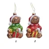 Addobbo Appendino Orsetto Con Cappello Per Albero Di Natale 6X5,2X12 Cm 1Pz