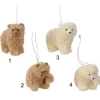 Addobbo Appendino Orsetto Polare In Plastica Teddy Con Pelliccia 1Pz