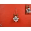 Addobbo Appendino Orso Bianco Su Scala 15X7,5X9X5 Cm