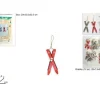 Addobbo Appendino Sci Con Campanellini 14,5X2X6,5 Cm Per Albero Di Natale