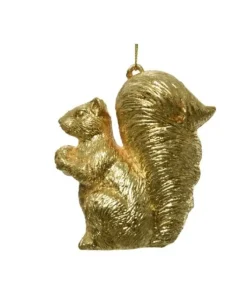 Addobbo Appendino Scoiattolo Oro Per Albero Di Natale 9Cm