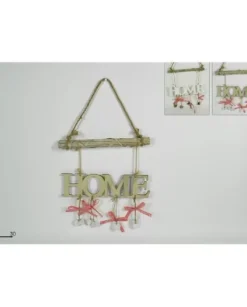 Addobbo Appendino Scritta Home In Legno 30X30 Cm