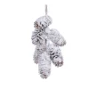Addobbo Appendino Set Pigne Innevate 18 Cm Per Albero Di Natale