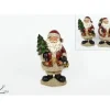 Addobbo Babbo Natale Con Alberello 29Cm