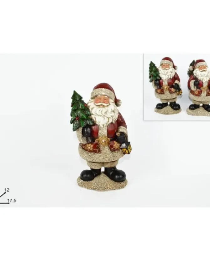 Addobbo Babbo Natale Con Alberello 29Cm