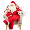 Addobbo Babbo Natale In Poltrona 55X45X75Cm Per Decorazioni Di Natale