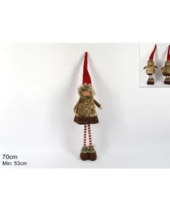 Addobbo Bambola Di Natale Con Gambe Estendibili Fino A 70Cm