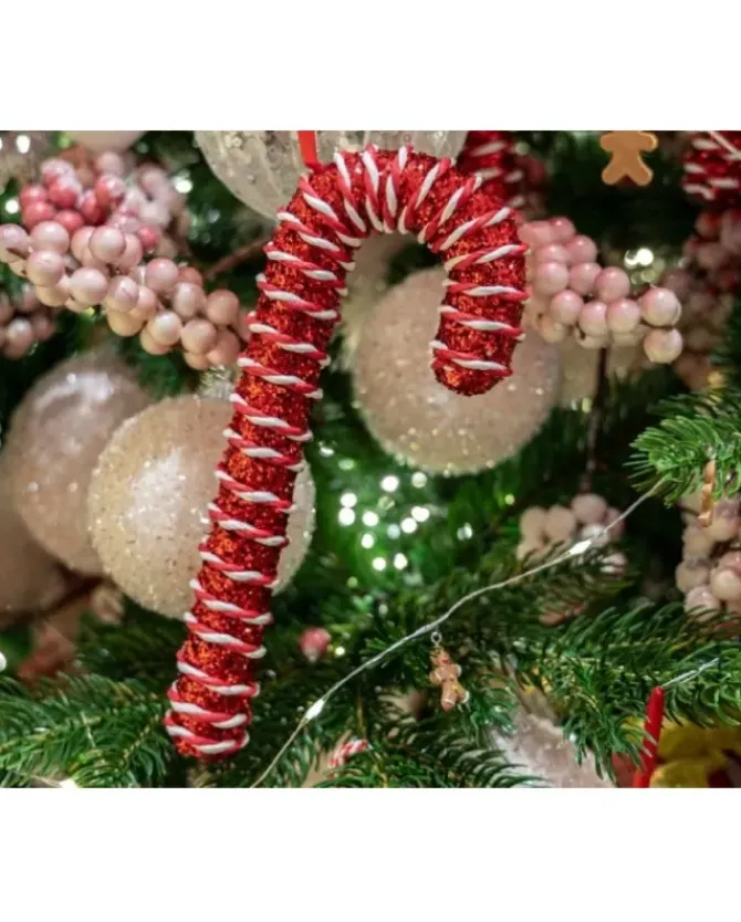 Addobbo Candy Cane 2 Modelli 3X8X20,5 Per Albero Di Natale 1 Pz