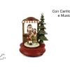 Addobbo Carillion Babbo Natale Con Bimbi 24Cm