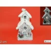 Addobbo Casa Doppio Tetto Con Luce E Pelliccia Effetto Neve 32 Cm
