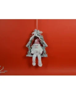 Addobbo Dietroporta Fuoriporta Babbo Natale Rosso 32X6X19,5 Cm Per Natale