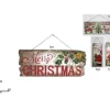 Addobbo Dietroporta Fuoriporta Marry Christmas In Legno 20X50 Cm