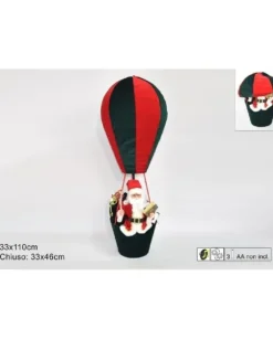 Addobbo Di Natale Mongolfiera Con Babbo Natale Con Musica E Movimenti