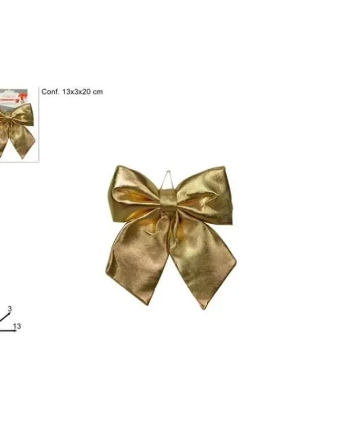 Addobbo Fiocco Oro Metallizzato 16X13 Cm