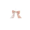 Addobbo Fiocco Velluto 12,5X14Cm Rosa Per Decorazioni Di Natale