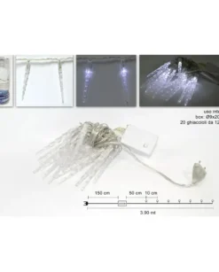 Addobbo Ghiaccioli Effetto Stalattite 12 Cm 20Pz Per Uso Interno