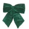Addobbo Natalizio Fiocco Di Velluto Verde 40X40Cm