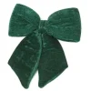 Addobbo Natalizio Fiocco Di Velluto Verde 30X30Cm