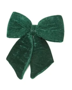 Addobbo Natalizio Fiocco Di Velluto Verde 30X30Cm