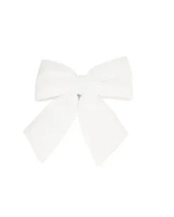 Addobbo Natalizio Fiocco Di Velluto Bianco 30X30Cm