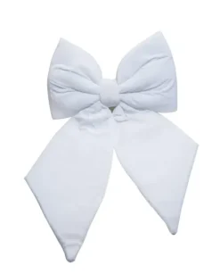 Addobbo Natalizio Fiocco Di Velluto Bianco 40X40Cm