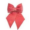 Addobbo Natalizio Fiocco Di Velluto Rosa 40X40Cm