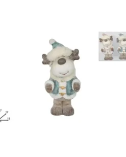 Addobbo Natalizio Renna Peluche Con Cappello E Pelliccia 37 Cm