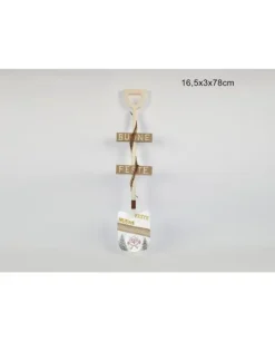 Addobbo Pala Di Metallo E Juta Con Scritta Buone Feste Per Natale 16,5X3X78 Cm