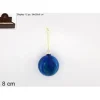 Addobbo Palla Di Vetro 8Cm Marmorizzata Blu Per Albero Di Natale