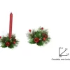 Addobbo Portacandela Girocandela Di Natale Con Frutto Bacche E Pigne