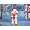 Addobbo Pupazzo Di Neve Con Sciarpa E Sci 28Cm
