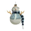 Addobbo Pupazzo Di Neve Di Vetro Per Albero Di Natale 1Pz