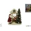 Addobbo Scenario Babbo Natale Con Bimbi E Luci 22Cm