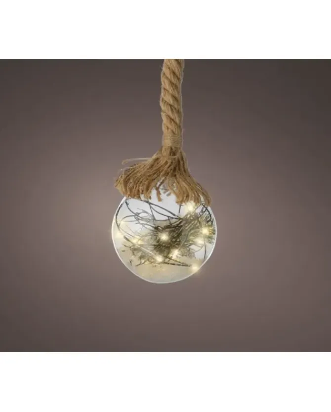 Addobbo Sfera Pallina Di Vetro Con Led Per Albero Di Natale