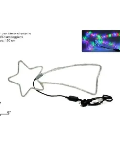 Addobbo Stella Cometa Da Esterno Con Luci A Led Lampeggianti 27X67 Cm