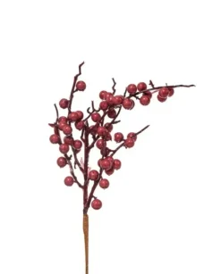 Addobbo Tralcio Bacche Burgundy 38Cm Per Decorazioni Natalizie
