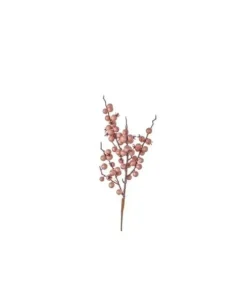 Addobbo Tralcio Bacche Cipria 38Cm Per Decorazioni Natalizie