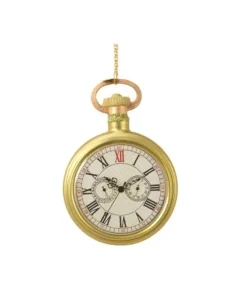 Addobo Appendino Orologio Vintage In Vetro Per Albero Di Natale