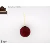 Adobbo Palla Di Vetro 8 Cm Marmorizzata Rossa Per Albero Di Natale